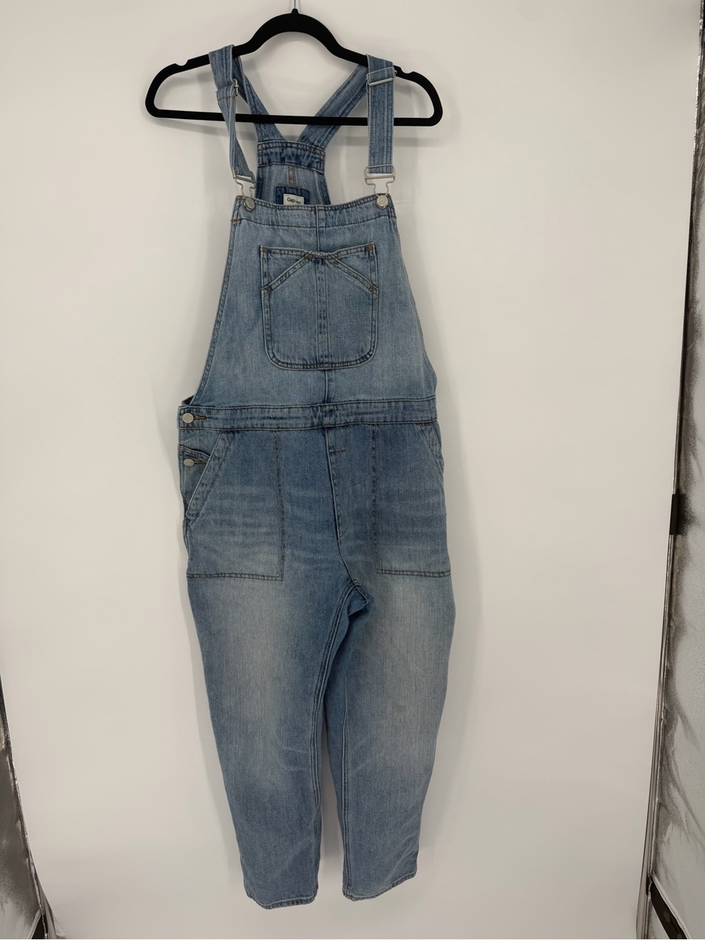 Gap Light Wash Denim Overalls oversized fit